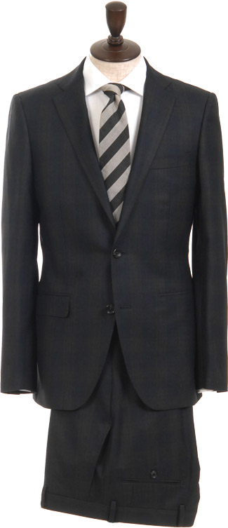 スーツ＞ブルー/チェック4-0063-25-404￥38,000（税抜き）