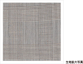 チェックのパンツ生地拡大画像