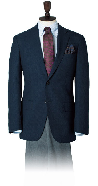 スーツ＞ブルー/柄無地4-0078-42-251￥38,000（税抜き）