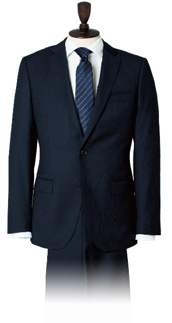 スーツ＞ブルー/ストライプ4-0078-25-201￥38,000（税抜き）