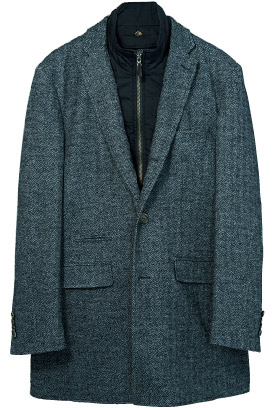 コート＞グレー/チェック4-0322-00-201￥28,000（税抜き）