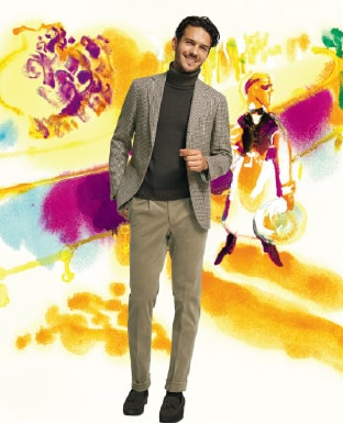 ON/OFF兼用の上質ニット