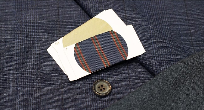 胴裏地:034 / 袖裏地:D37 / ボタン:MBブラウン