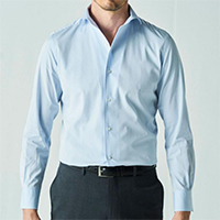 【120/2 SHIRT】ホリゾンタルワイドカラー コットン100%