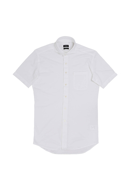 【半袖 DUADRY SHIRT】カッタウェイ ジャージ スナップダウンボタン付き