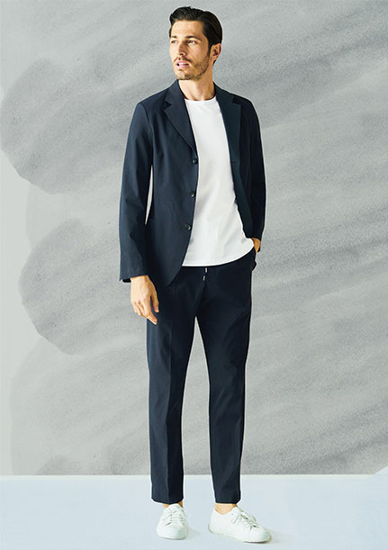 【ITALY×JAPAN SET UP】ワンタック ドローコード付き ハイパワーストレッチ