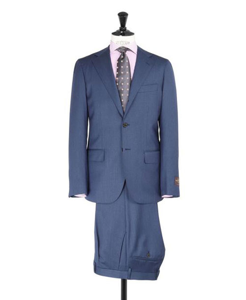 【CANONICO】段返り3釦 ワンタックスリムパンツ ソラーロ