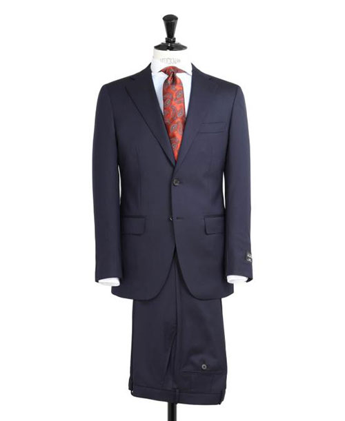 【HOME WASH ACTIVE】シングル2釦 ノータックスリムパンツ ストレッチ