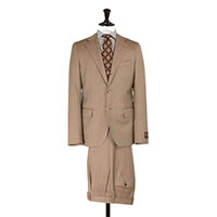 【CANONICO】段返り3釦 ワンタックスリムパンツ ソラーロ