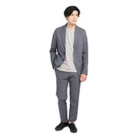 【HOME WASH SETUP】ノータック ドローコード付き ジャージー 裾上げ済み