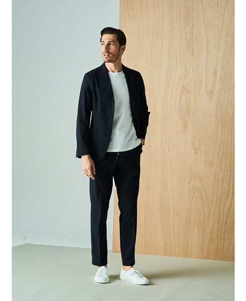 【MADE in ITALY SET UP】段返り3釦 ハイパワーストレッチ