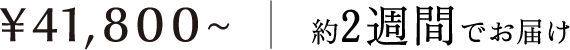 ¥41,800~約2週間でお届け