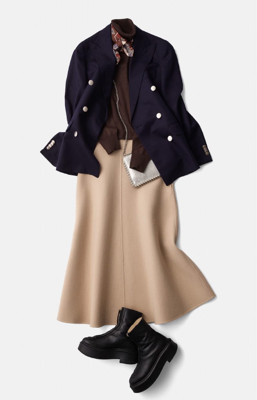 休日のお出かけにスカートコーデ