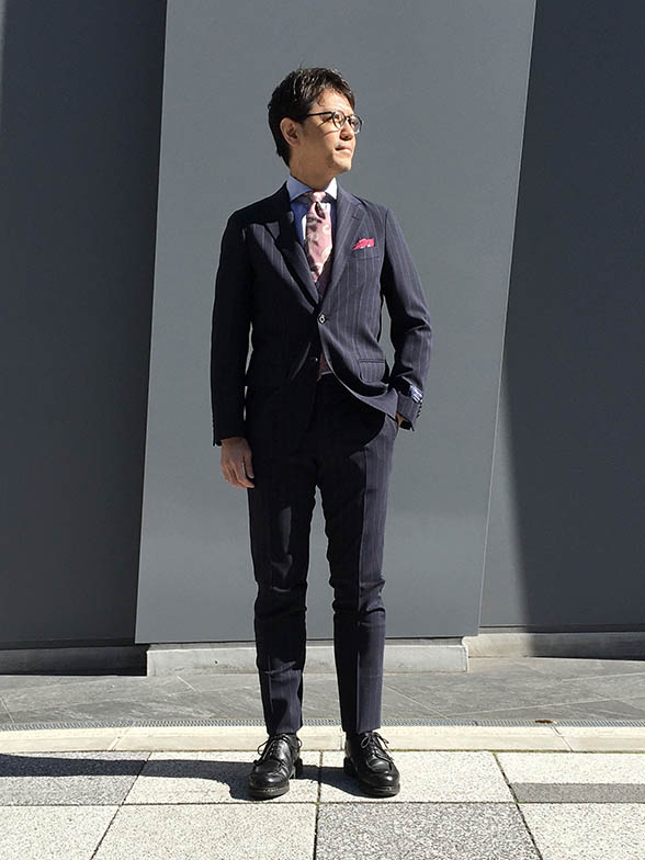 大胆なチョークストライプ