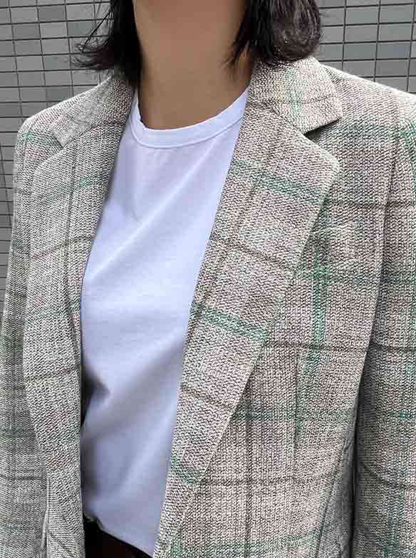 大柄なグリーンのチェック柄