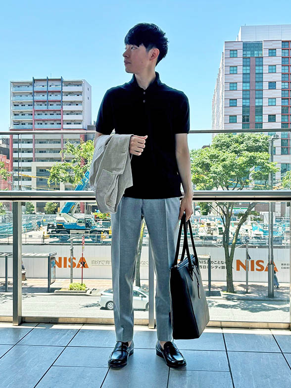 お洒落なコットンポロシャツ