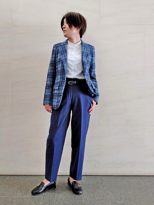 存在感のあるチェック柄ジャケット