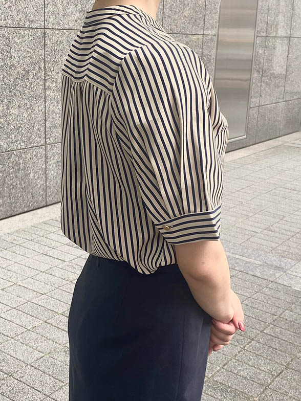 ストライプ柄でメリハリを