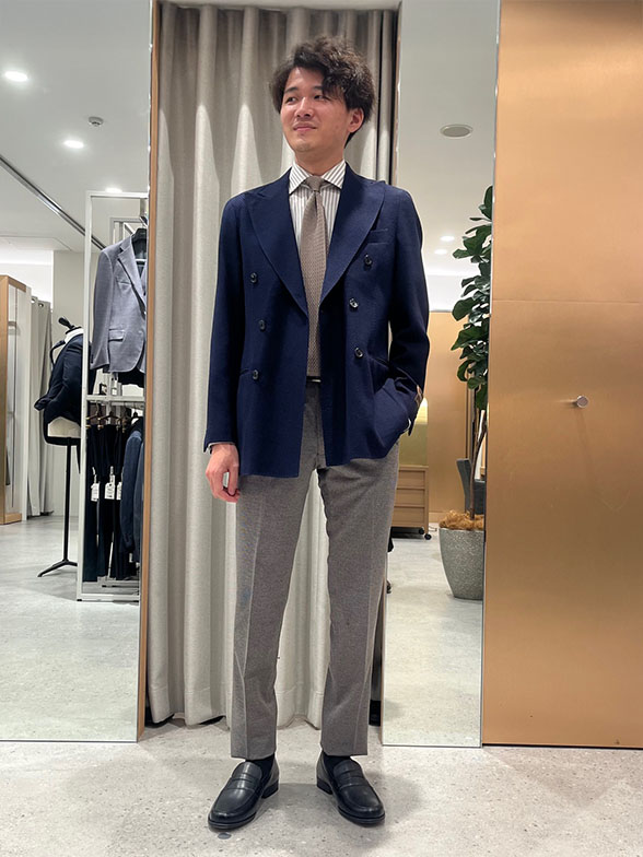 ネイビー×グレー