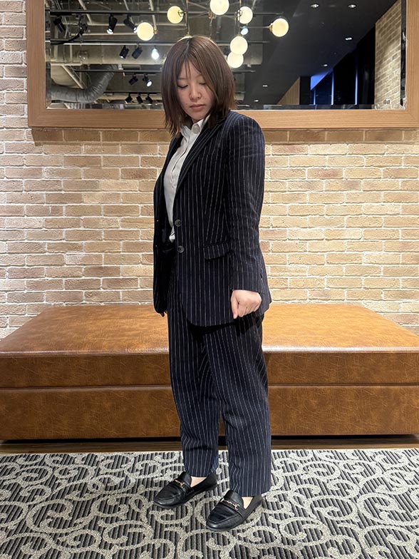 麻混紡のシアサッカー生地