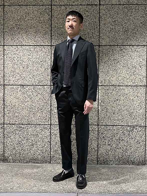 タイドアップも似合うセットアップ