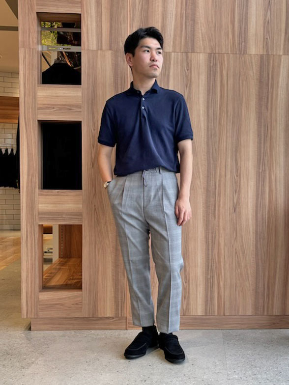 ネイビー×グレー