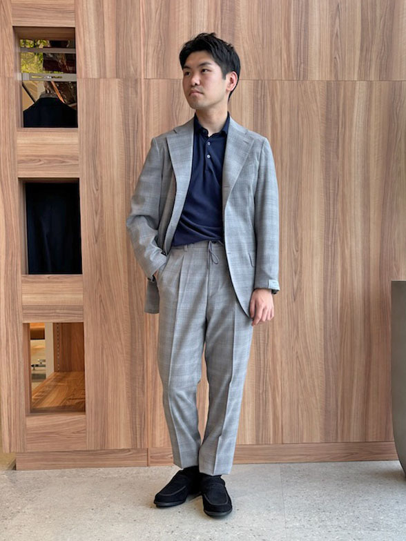 ネイビー×グレー