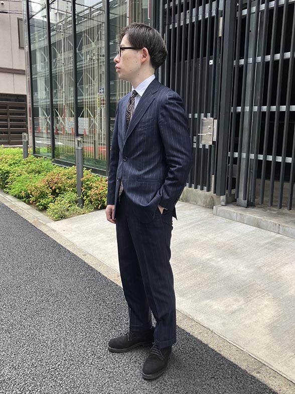 王道ネイビーストライプ