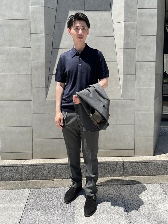 カジュアル過ぎないウールポロ