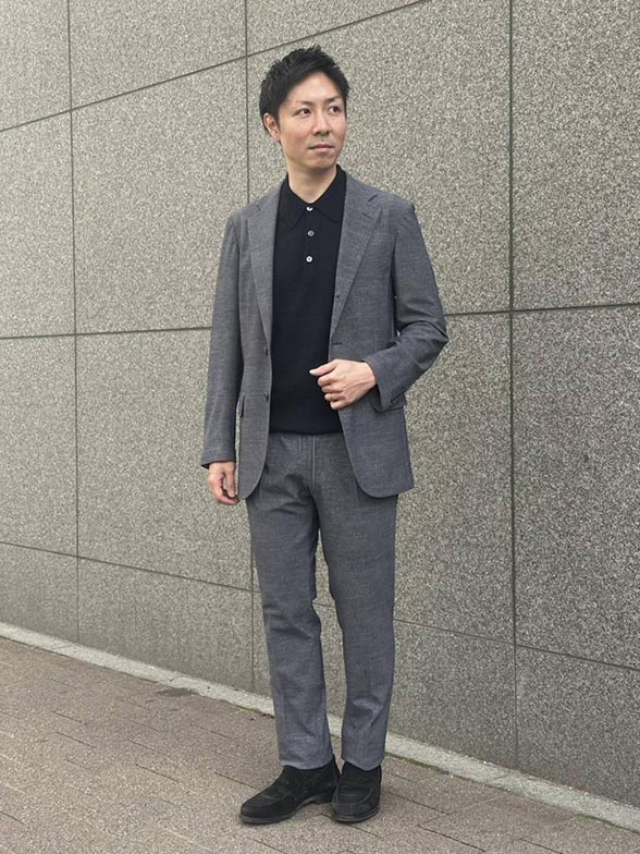 軽快で清潔感あるセットアップコーデ