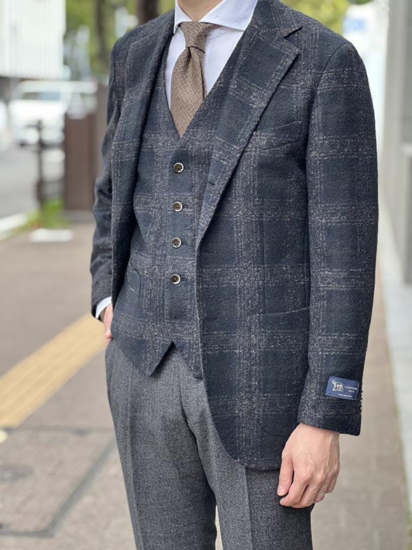 イタリアチェックの洗練スタイル