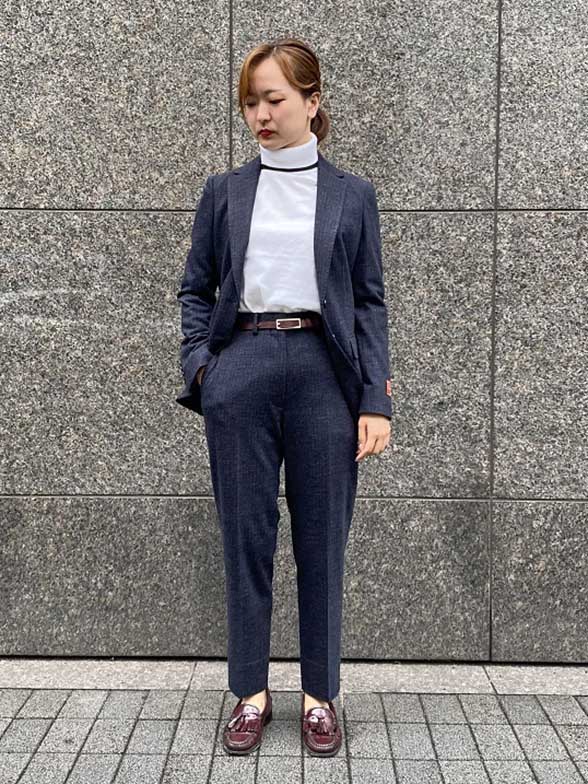 ふんわり暖か、着回し自在な起毛スーツ。