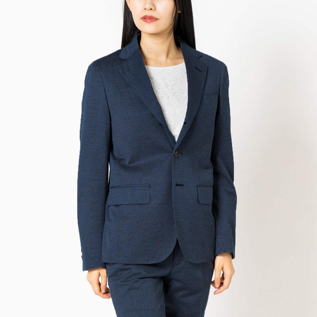 ハイライトジャージー / ジャケット ネイビー 千鳥