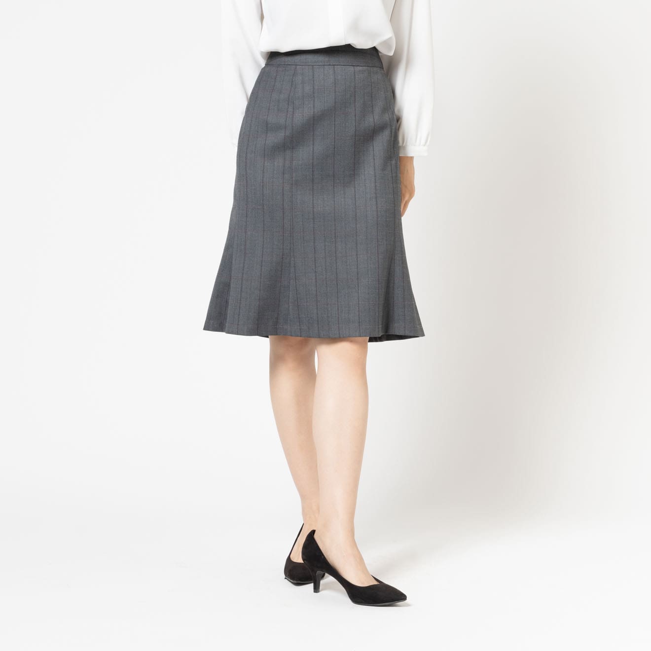 ホームウォッシュ / マーメイドスカート グレーチェック