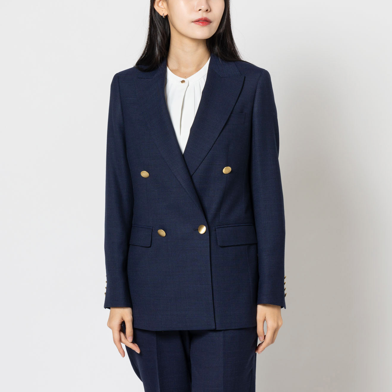 トラベラー / ダブルブレストジャケット ネイビー無地